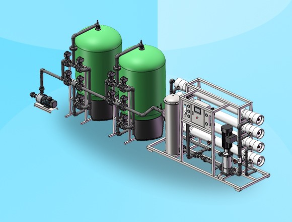    8T/H(每小時出水8噸)反滲透凈水設備