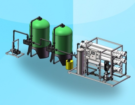 10T/H(每小時(shí)出水10噸)反滲透凈水設(shè)備
